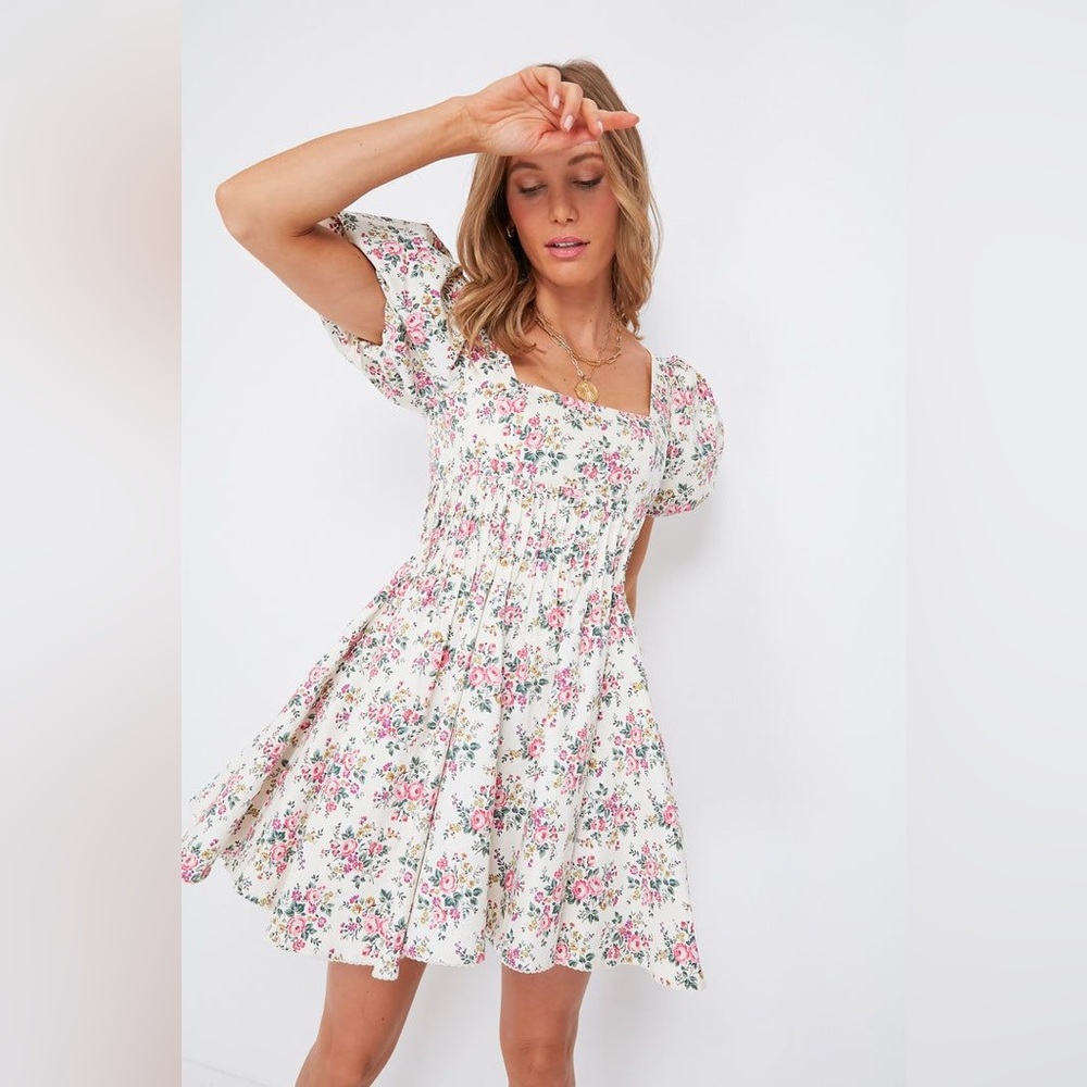 Tuckernuck Pink Floral Aurelia Mini Dress | HYACINTH HOUSE